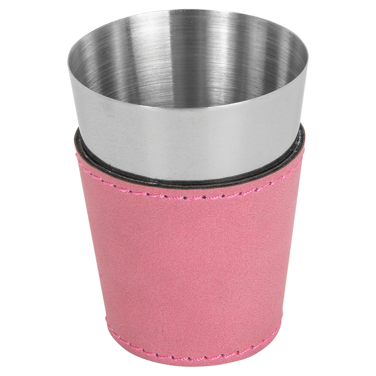 Pink with Black Engraving 2 oz Shot Glass - Laser Engraved Premium Glass Award