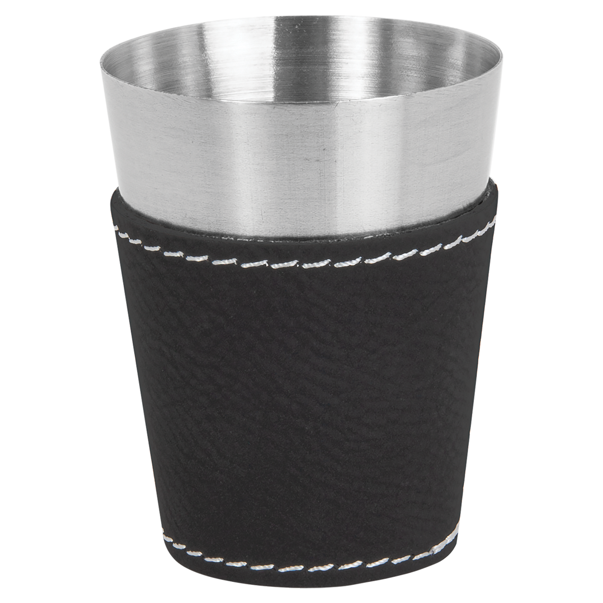 Black with Silver Engraving 2 oz Shot Glass - Laser Engraved Premium Glass Award
