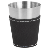 Black with Silver Engraving 2 oz Shot Glass - Laser Engraved Premium Glass Award