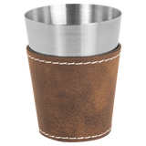 Rustic with Silver Engraving 2 oz Shot Glass - Laser Engraved Premium Glass Award