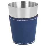 Blue with Silver Engraving 2 oz Shot Glass - Laser Engraved Premium Glass Award
