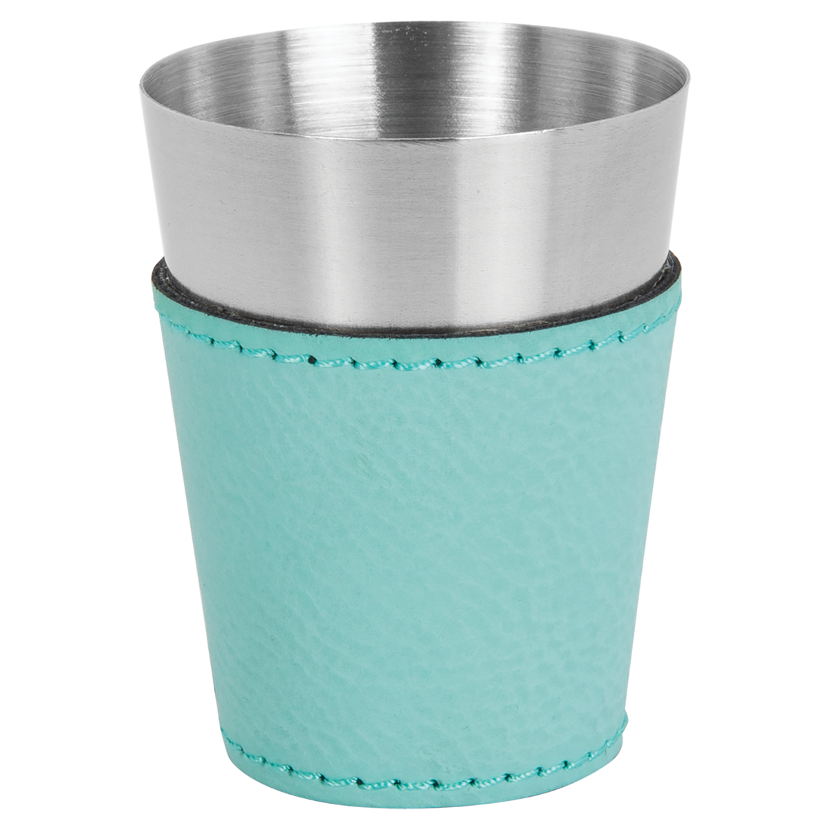 Teal with Black Engraving 2 oz Shot Glass - Laser Engraved Premium Glass Award