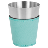 Teal with Black Engraving 2 oz Shot Glass - Laser Engraved Premium Glass Award