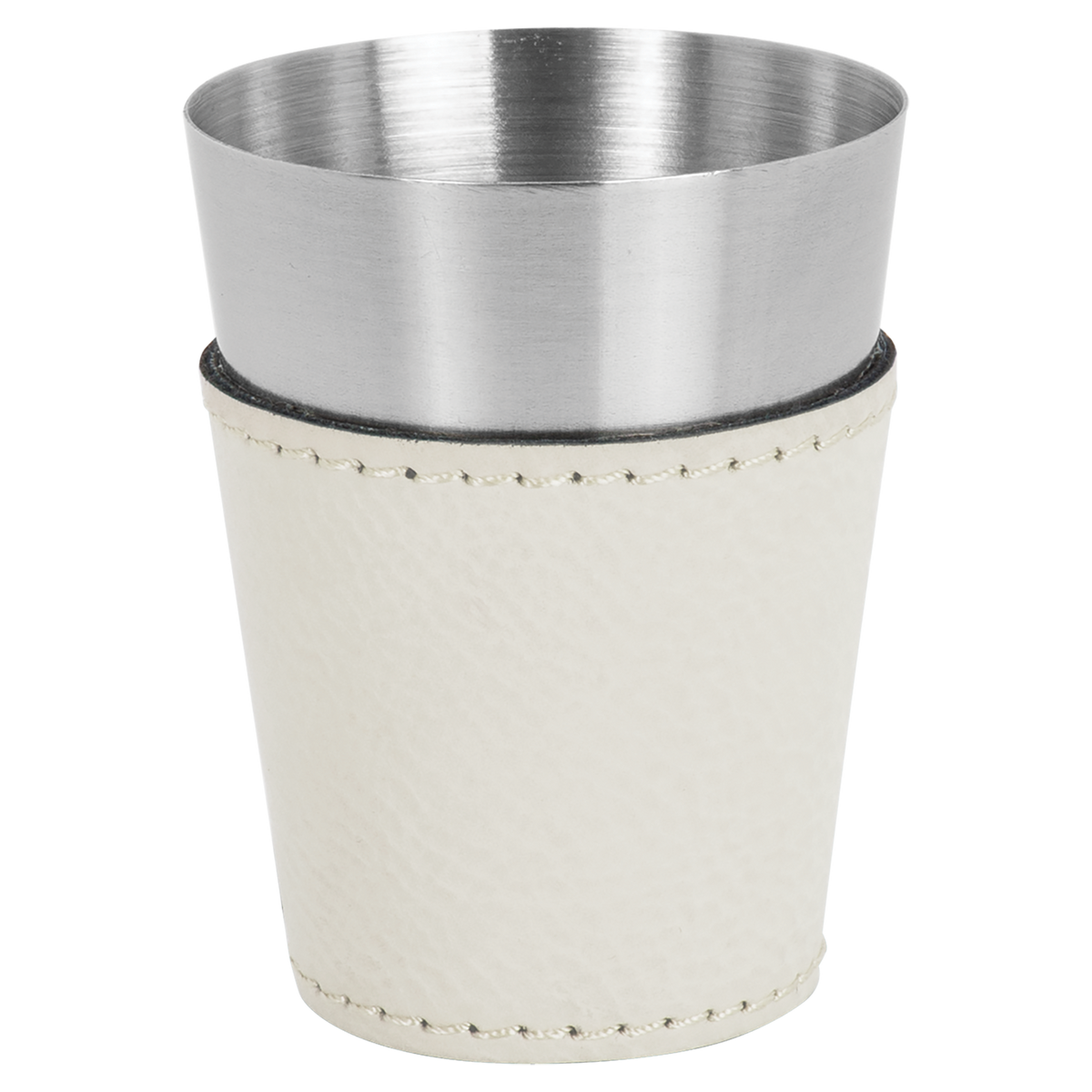 White with Black Engraving 2 oz Shot Glass - Laser Engraved Premium Glass Award