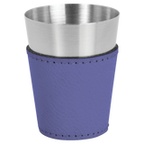 Purple with Black Engraving 2 oz Shot Glass - Laser Engraved Premium Glass Award