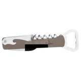 Gray with Black Engraving Leatherette Wine Corkscrew - Laser Engraved Leatherette