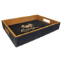 Black with Gold Engraving Serving Tray - Laser Engraved Leatherette