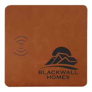 Rawhide with Black Engraving Leatherette Phone Charging Mat - Laser Engraved Leatherette