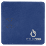 Blue with Silver Engraving Leatherette Phone Charging Mat - Laser Engraved Leatherette