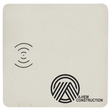 White with Black Engraving Leatherette Phone Charging Mat - Laser Engraved Leatherette