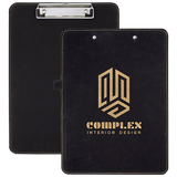 Black with Gold Engraving Clipboard - Laser Engraved Leatherette