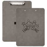 Gray with Black Engraving Clipboard - Laser Engraved Leatherette