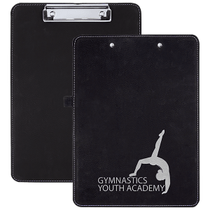 Black with Silver Engraving Clipboard - Laser Engraved Leatherette