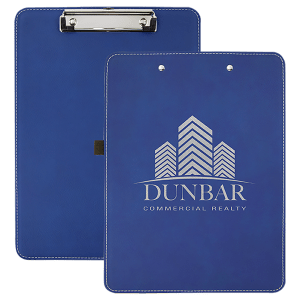 Blue with Silver Engraving Clipboard - Laser Engraved Leatherette