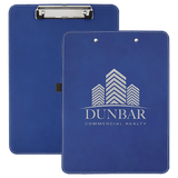 Blue with Silver Engraving Clipboard - Laser Engraved Leatherette