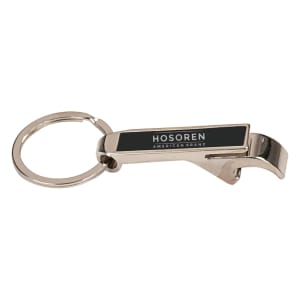 Black Laserable Bottle Opener Keychain - Laser Engraved Drinkware