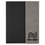 Gray with Black Engraving Canvas Portfolio - Laser Engraved Leatherette