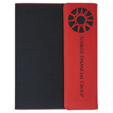 Red with Black Engraving Canvas Portfolio - Laser Engraved Leatherette