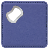 Purple with Black Engraving Square Bottle Opener Coaster - Laser Engraved Drinkware