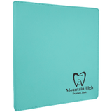 Teal with Black Engraving 3 Ring Binder - Laser Engraved Leatherette