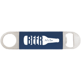 Navy-Blue with White Engraving Bottle Opener with Silicone Grip - Laser Engraved Drinkware