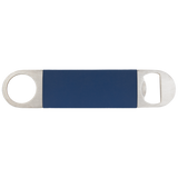 Navy-Blue with White Engraving Bottle Opener with Silicone Grip - Laser Engraved Drinkware