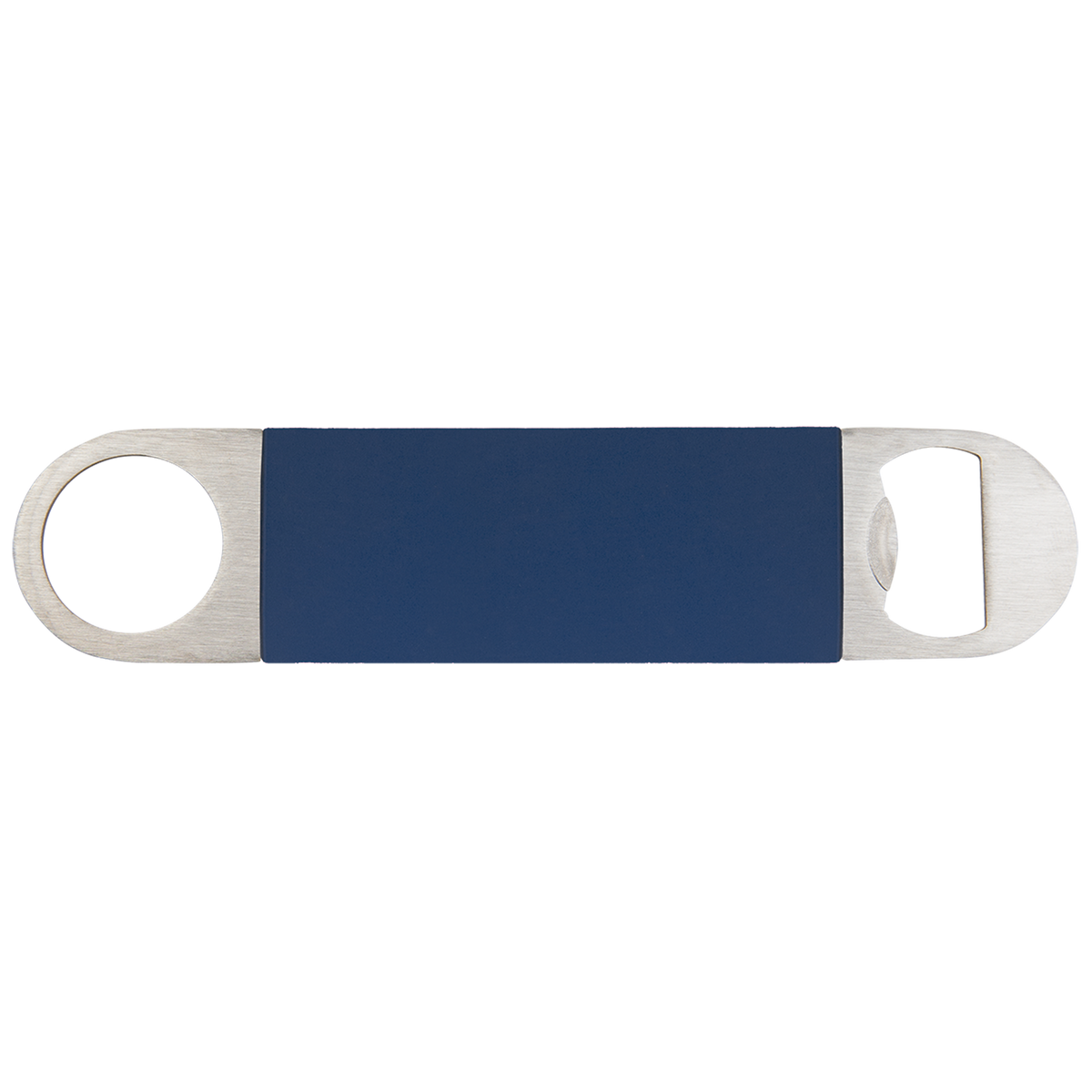 Navy-Blue with White Engraving Bottle Opener with Silicone Grip - Laser Engraved Drinkware