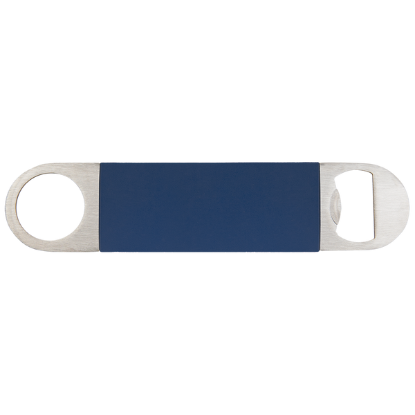 Navy-Blue with White Engraving Bottle Opener with Silicone Grip - Laser Engraved Drinkware