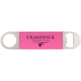 Pink with Black Engraving Bottle Opener with Silicone Grip - Laser Engraved Drinkware