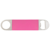 Pink with Black Engraving Bottle Opener with Silicone Grip - Laser Engraved Drinkware