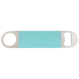 Teal with Black Engraving Bottle Opener with Silicone Grip - Laser Engraved Drinkware