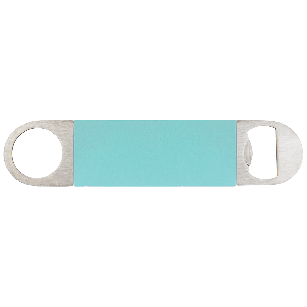 Teal with Black Engraving Bottle Opener with Silicone Grip - Laser Engraved Drinkware
