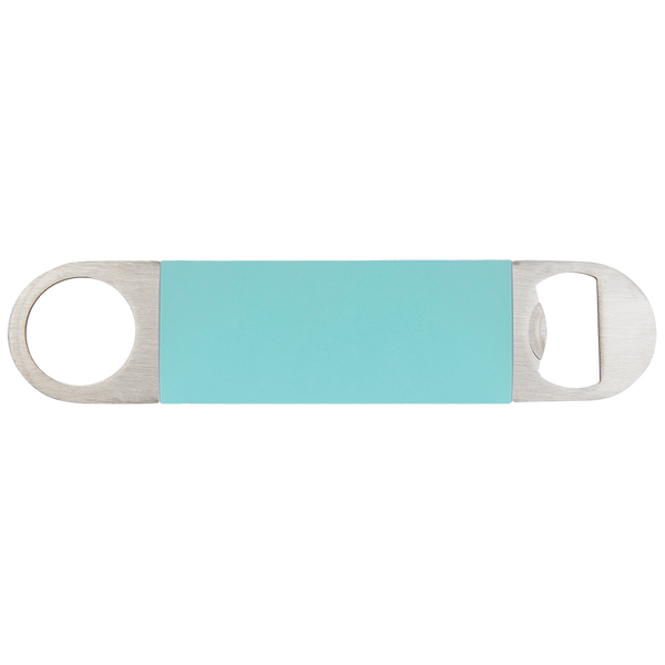 Teal with Black Engraving Bottle Opener with Silicone Grip - Laser Engraved Drinkware