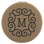 Light Brown with Black Engraving Compact - Laser Engraved Leatherette