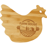 Hen Shaped Cutting Board - Laser Engraved Kitchen