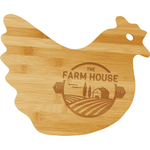 Hen Shaped Cutting Board - Laser Engraved Kitchen