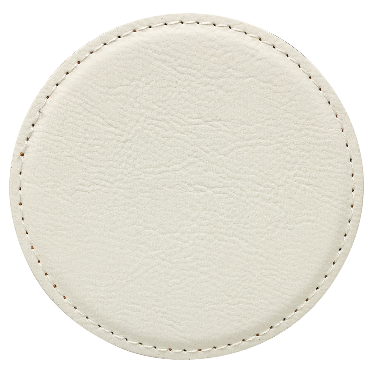 White with Black Engraving Round Single Coaster - Laser Engraved Gift