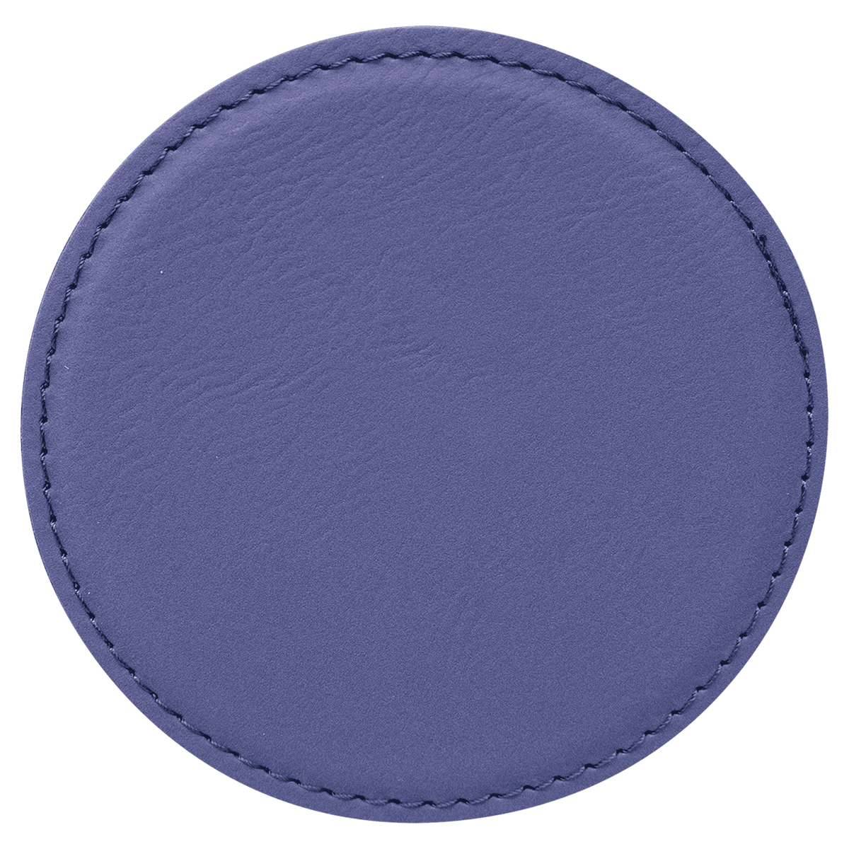 Purple with Black Engraving Round Single Coaster - Laser Engraved Gift