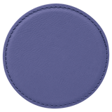 Purple with Black Engraving Round Single Coaster - Laser Engraved Gift