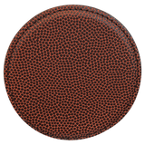 Brown with Black Engraving Round Single Coaster - Laser Engraved Gift