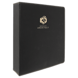 Black with Gold Engraving 3 Ring Binder - Laser Engraved Leatherette