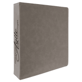 Gray with Black Engraving 3 Ring Binder - Laser Engraved Leatherette