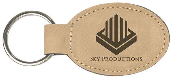 Oval Keychain - Leatherette