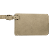 Light Brown with Black Engraving Luggage Tag - Laser Engraved Leatherette