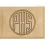 Light Brown with Black Engraving Hard Business Card Holder - Laser Engraved Leatherette