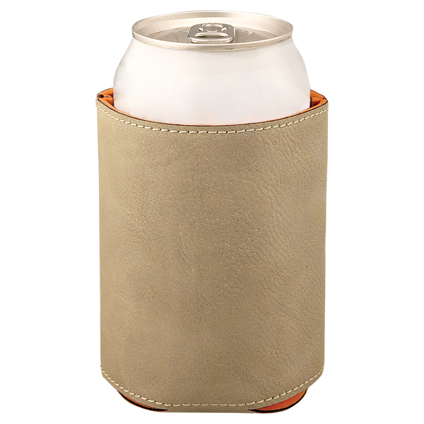 Light Brown with Black Engraving Beverage Holder - Laser Engraved Corporate Gift