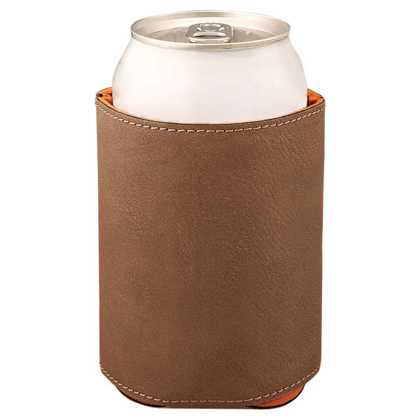 Dark Brown with Black Engraving Beverage Holder - Laser Engraved Corporate Gift