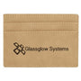 Light Brown with Black Engraving Wallet Clip - Laser Engraved Leatherette