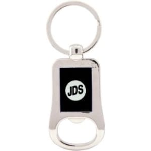 Silver with Black Engraving Laserable Bottle Opener Keychain - Laser Engraved Drinkware