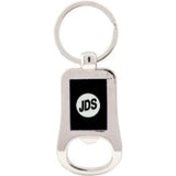 Silver with Black Engraving Laserable Bottle Opener Keychain - Laser Engraved Drinkware